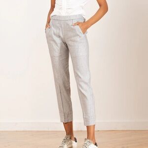 Avenue Montaigne Tonic Hairline Stripes Sz 8 | Straight Leg Crop Striped Pants